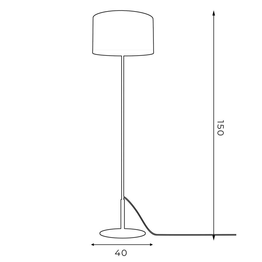 Lampadar ARDEN 1xE27/60W/230V verde/auriu