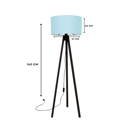 Lampadar AYD, 1 x E27, 40 W, 230 V, maro/albastru