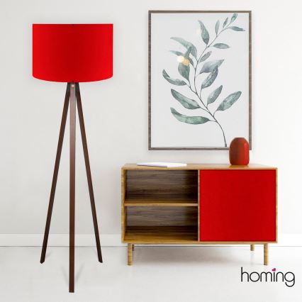 Lampadar AYD, 1xE27/40W/230V, maro/roșu