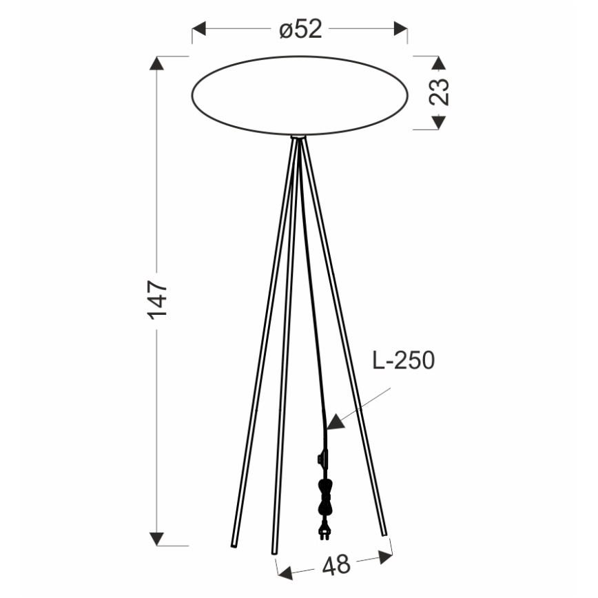 Lampadar CAFEE 1xE27/40W/230V alb/negru