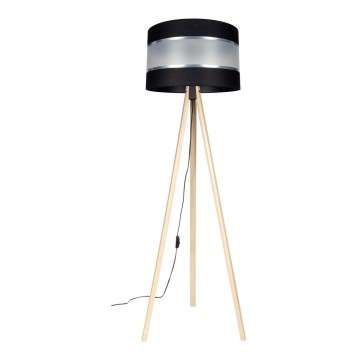 Lampadar CORAL 1xE27/60W/230V bej/negru/crom mat