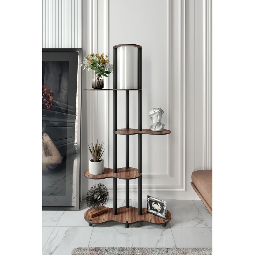 Lampadar cu polițe NOTO 1xE27/40W/230V maro/negru