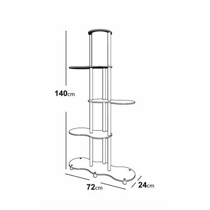 Lampadar cu polițe NOTO 1xE27/40W/230V maro/negru
