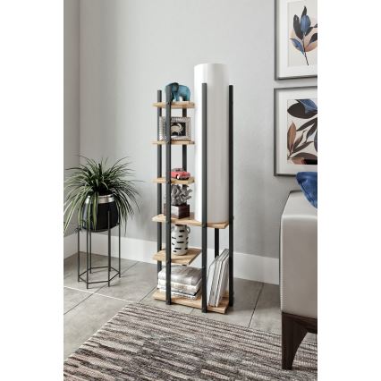 Lampadar cu rafturi MODA DOR 1xE27/40W/230V negru/maro