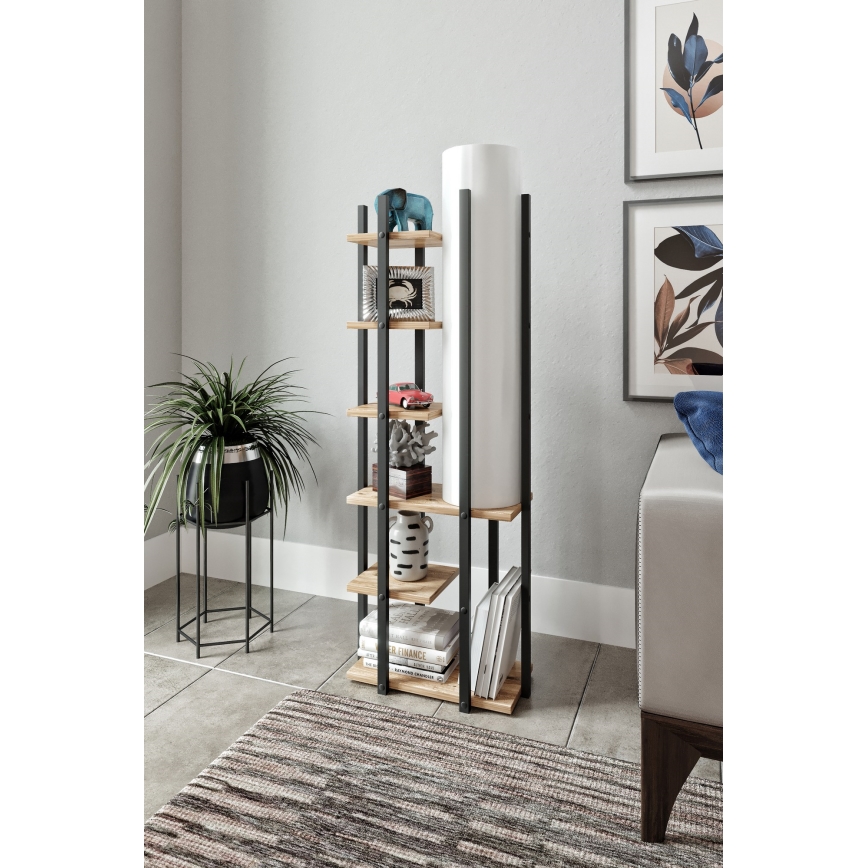 Lampadar cu rafturi MODA DOR 1xE27/40W/230V negru/maro