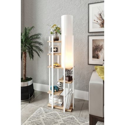 Lampadar cu rafturi VOGUE 1xE27/40W/230V 160 cm alb