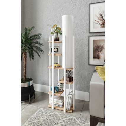 Lampadar cu rafturi VOGUE 1xE27/40W/230V 160 cm alb