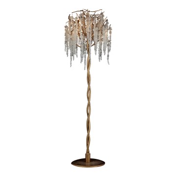 Lampadar de cristal 5xG9/40W/230V auriu