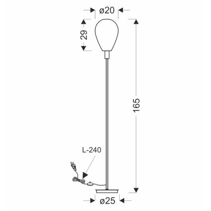 Lampadar DENSO 1xG9/5W/230V crom negru