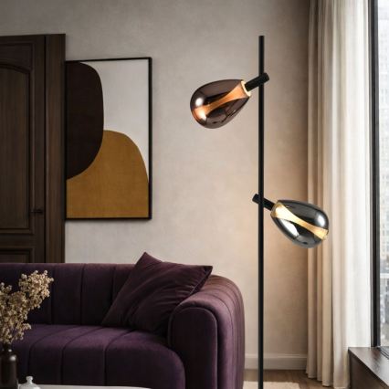 Lampadar DENSO 2xG9/5W/230V crom negru/cupru