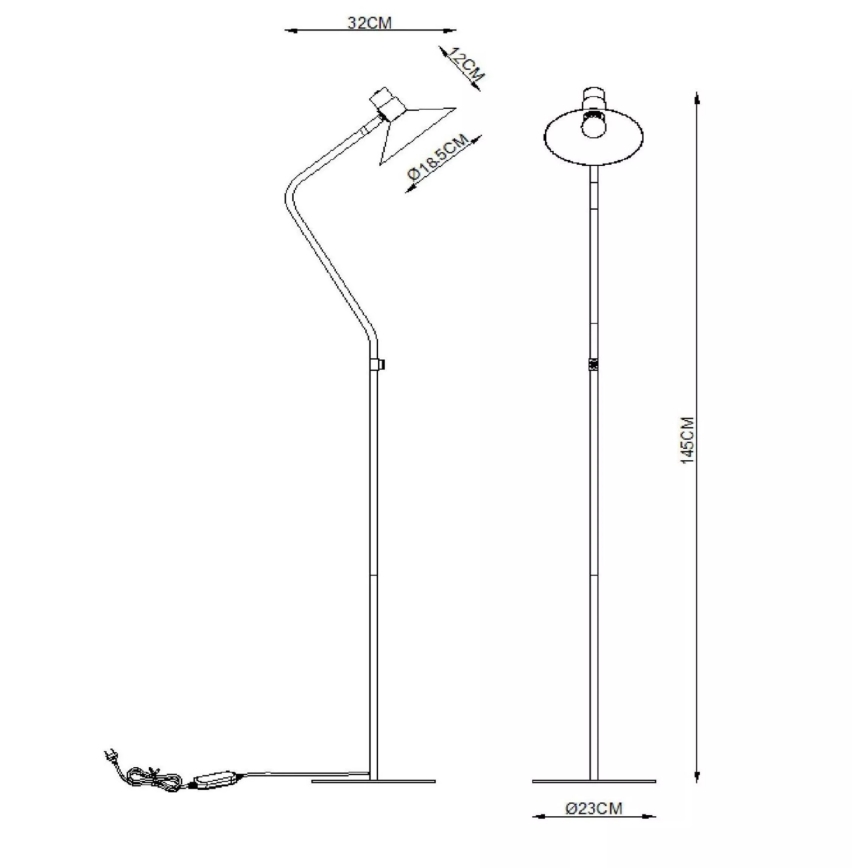 Lampadar dimabil PEPIJN 1xE14/40W/230V Lucide 05728/01/30