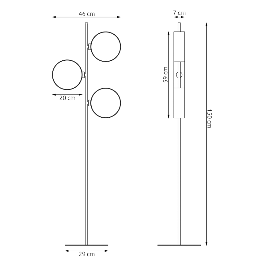 Lampadar DRUMZ 3xE14/10W/230V bej