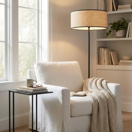 Lampadar ECO 1xE27/15W/230V bej/ratan