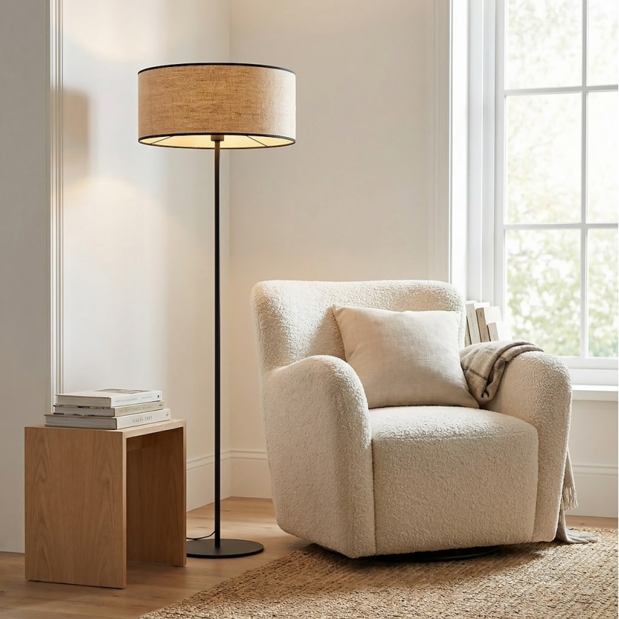 Lampadar ECO 1xE27/15W/230V bej/ratan