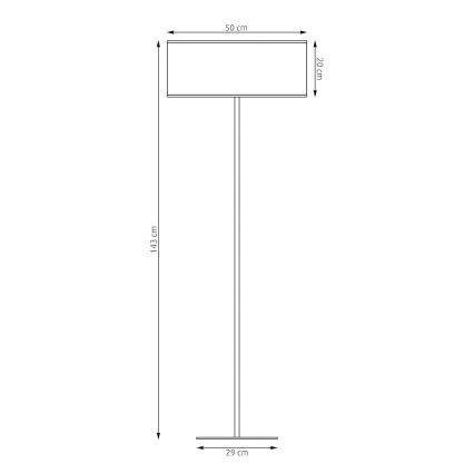 Lampadar ECO 1xE27/15W/230V bej/ratan