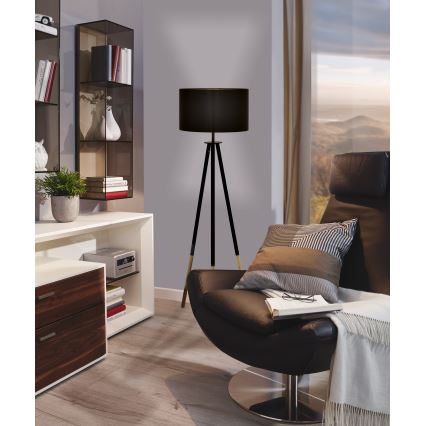 Lampadar Eglo 55291 BIDFORD 1xE27/60W/230V negru/maro