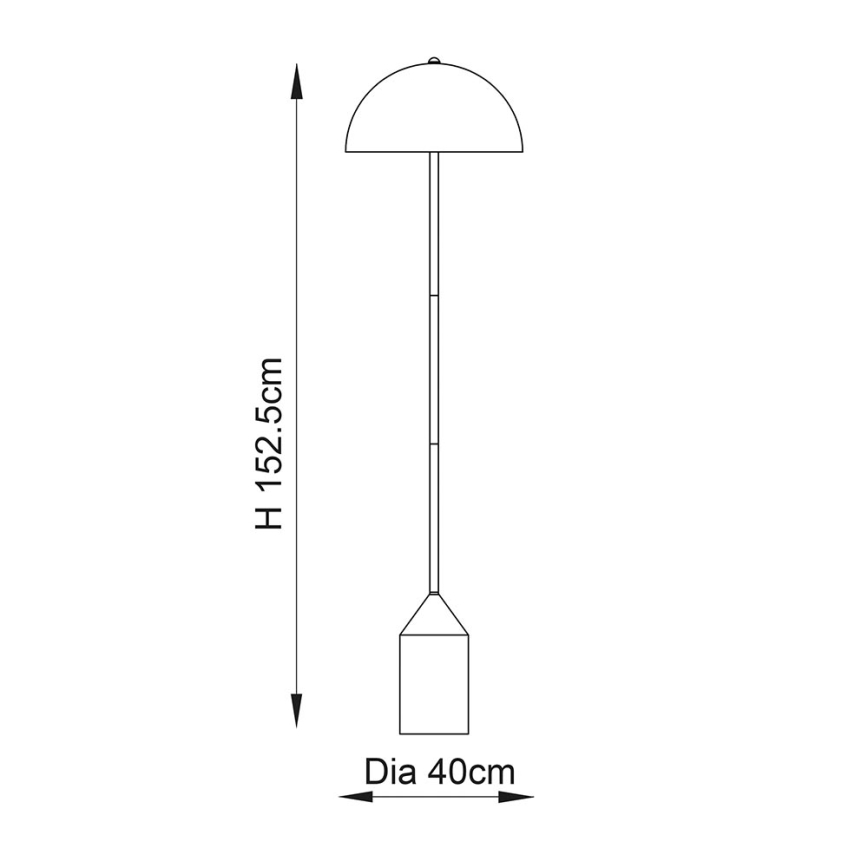 Lampadar Endon 90521 NOVA 1xE27/60W/230V alamă