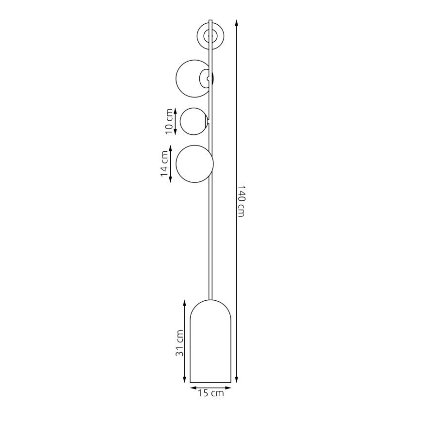 Lampadar ETNO, 4x G9/8W/230V, alb