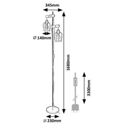 Lampadar FABIAN 2xE27/40W/230V Rabalux
