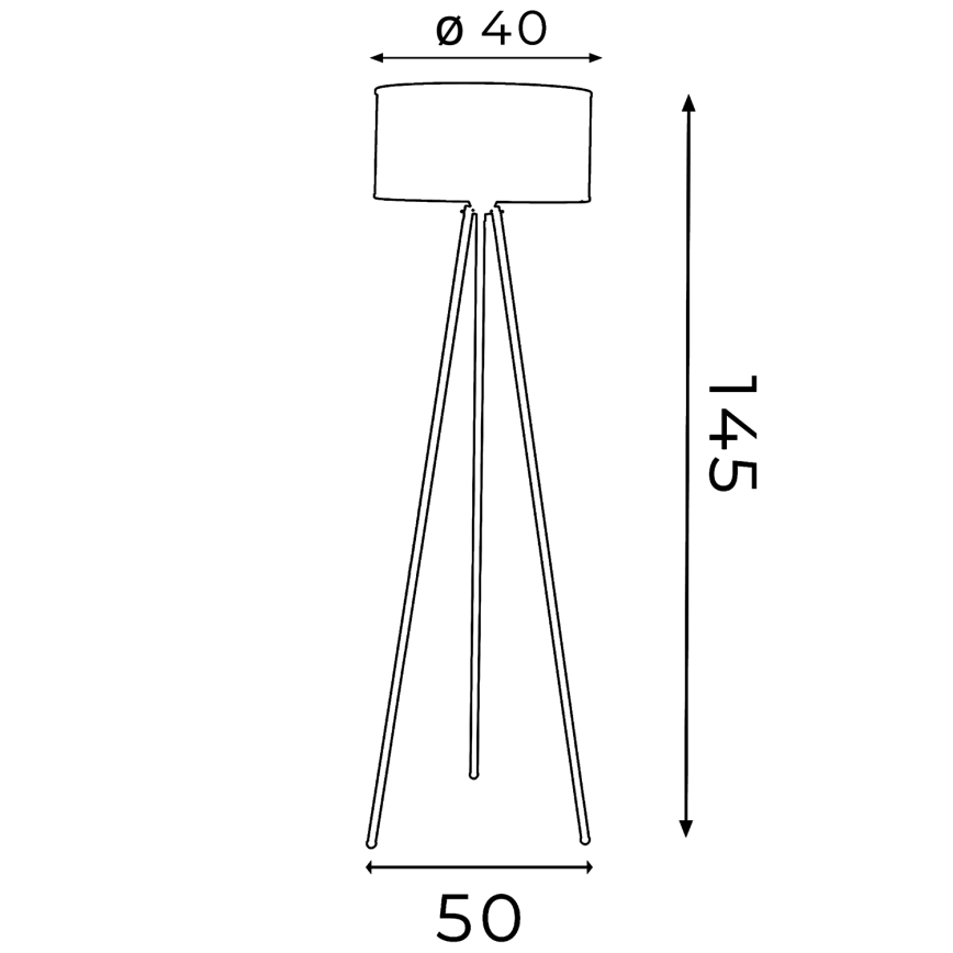 Lampadar FELIX 1xE27/60W/230V negru