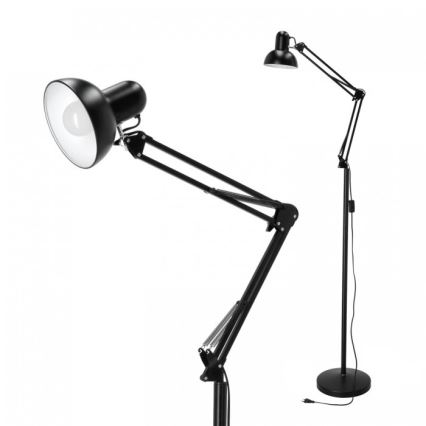 Lampadar flexibil AURIQ 1xE27/60W/230V 184 cm negru