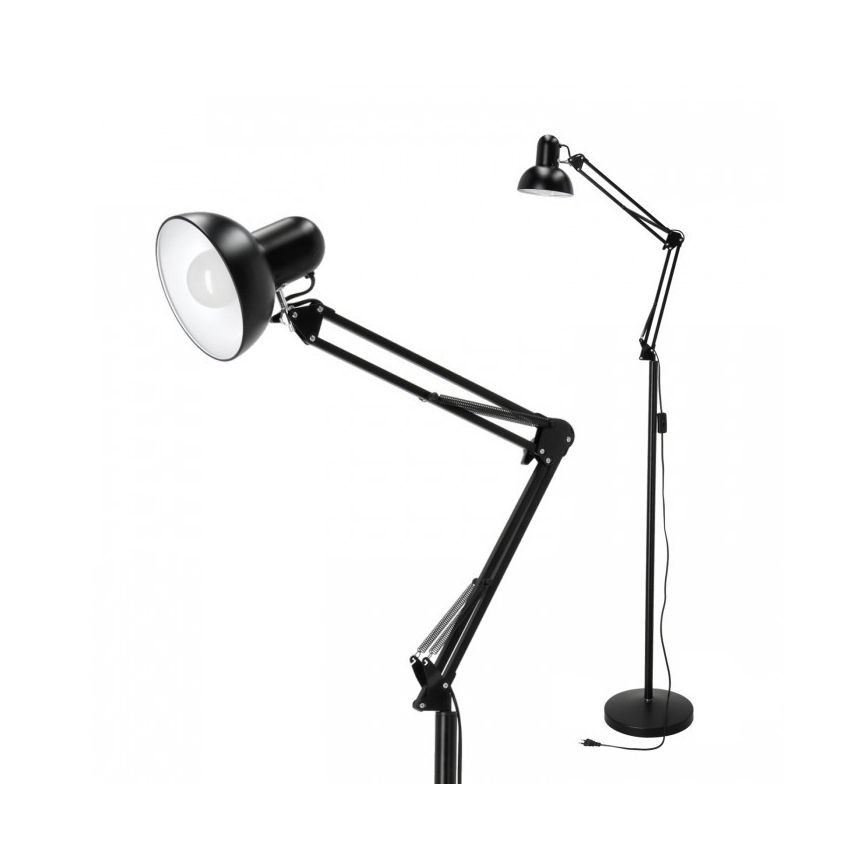 Lampadar flexibil AURIQ 1xE27/60W/230V 184 cm negru