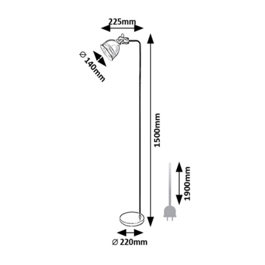 Lampadar 1xE27/40W/230V negru Rabalux