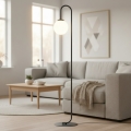 Lampadar FLOR 1xE14/10W/230V negru