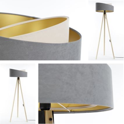 Lampadar GALAXY 1xE27/60W/230V gri/bej