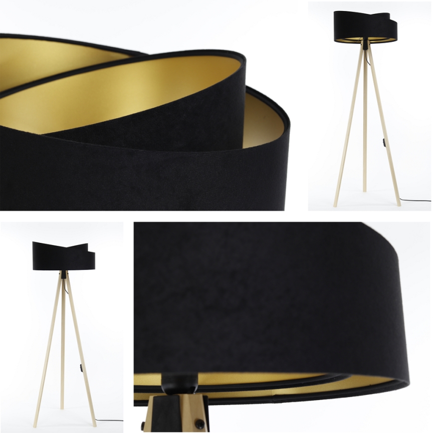 Lampadar GALAXY 1xE27/60W/230V negru/bej