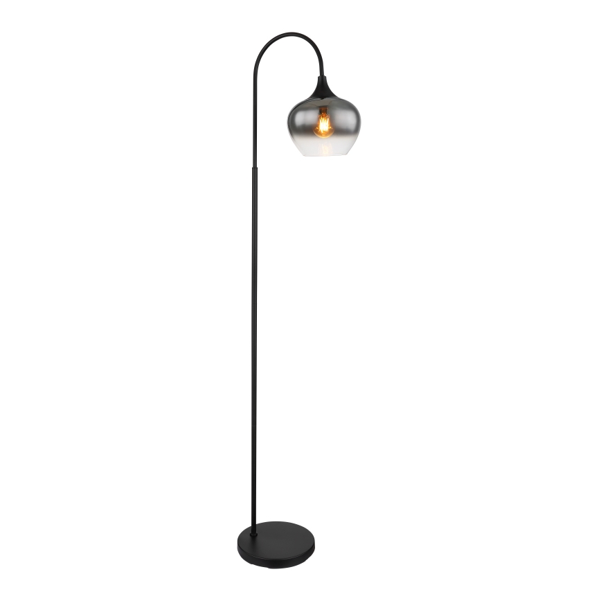 Lampadar Globo 1xE27/40W/230V negru/fumuriu