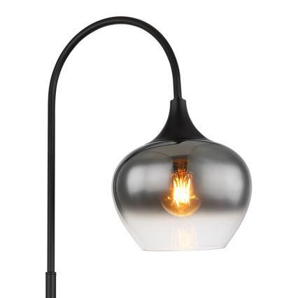 Lampadar Globo 1xE27/40W/230V negru/fumuriu