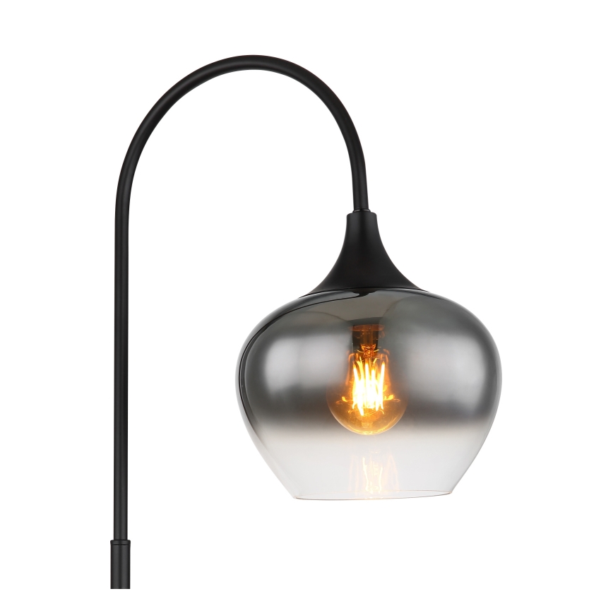 Lampadar Globo 1xE27/40W/230V negru/fumuriu