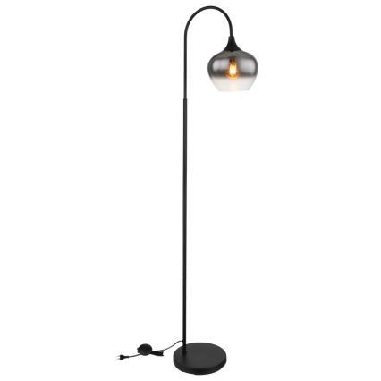 Lampadar Globo 1xE27/40W/230V negru/fumuriu