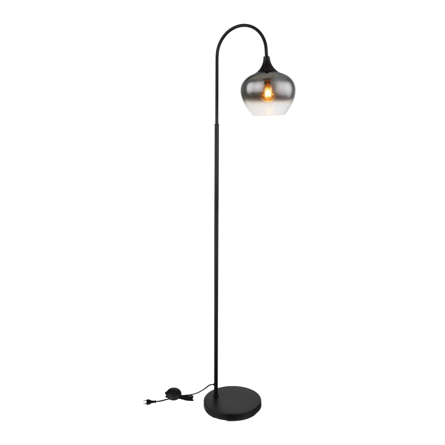 Lampadar Globo 1xE27/40W/230V negru/fumuriu