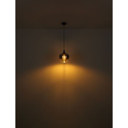 Lampadar Globo 1xE27/40W/230V negru/fumuriu