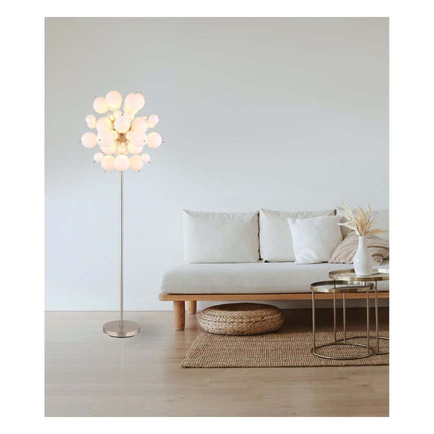 Lampadar Globo 6xE14/25W/230V alb