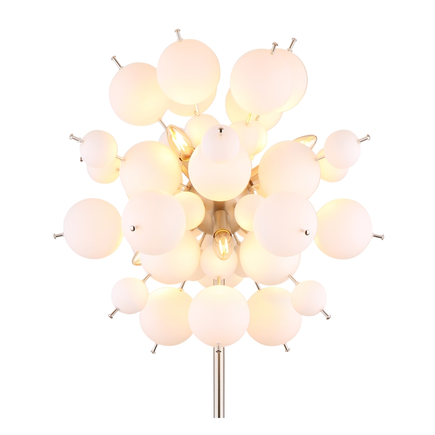 Lampadar Globo 6xE14/25W/230V alb