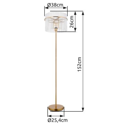 Lampadar Globo 1xE27/60W/230V auriu