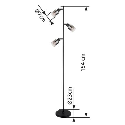 Lampadar Globo 3xE14/40W/230V