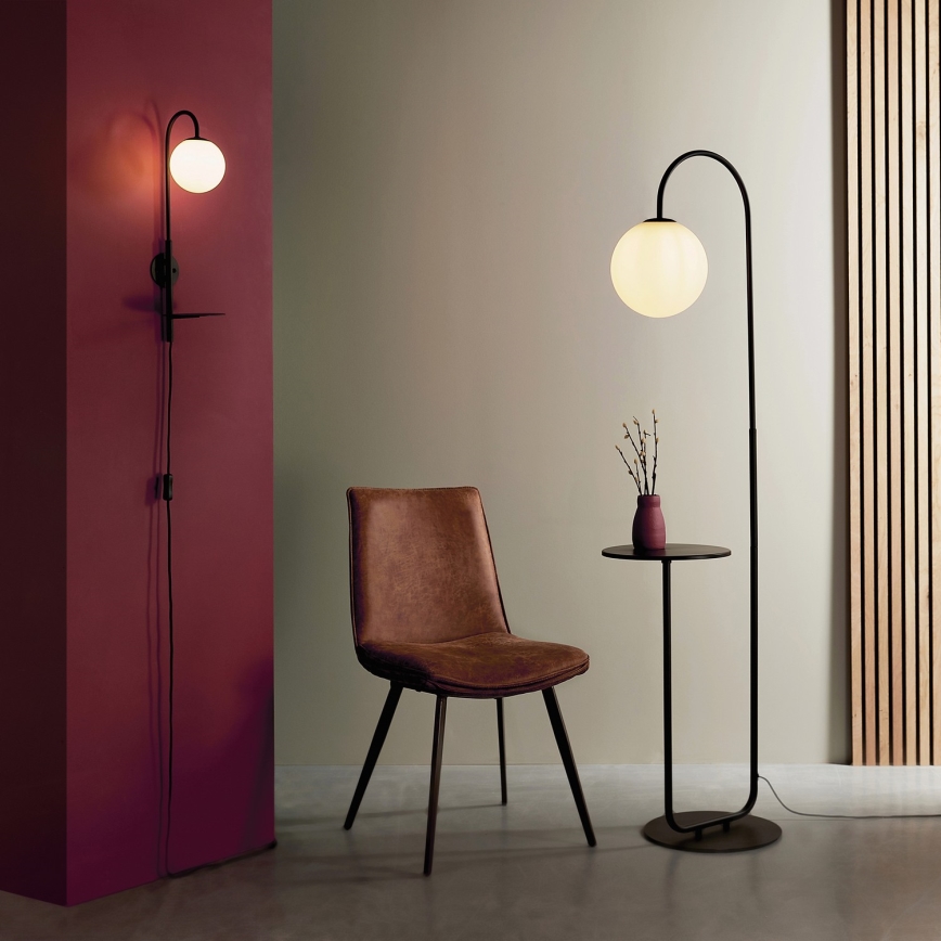 Lampadar HALO Endon 92424 - 1xE14/7W/230V, negru/alb