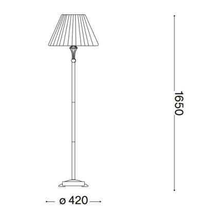 Lampadar Ideal Lux FIRENZE 1xE14/40W/230V alb/auriu