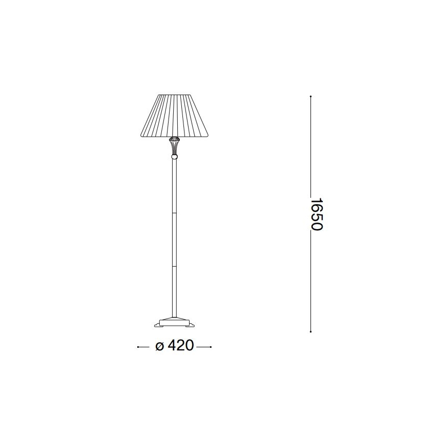Lampadar Ideal Lux FIRENZE 1xE14/40W/230V alb/auriu