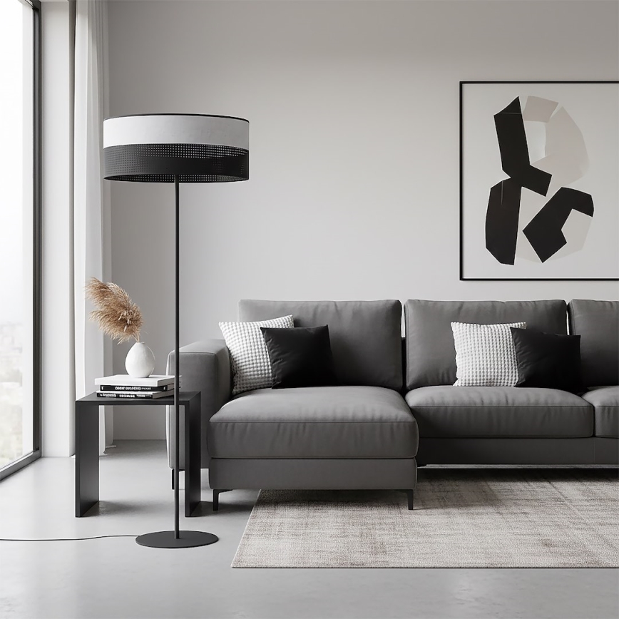 Lampadar KARBON 1xE27/15W/230V negru/gri