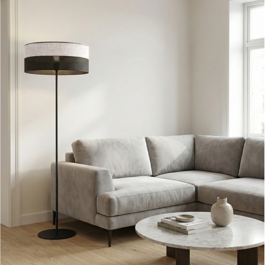 Lampadar KARBON 1xE27/15W/230V negru/gri