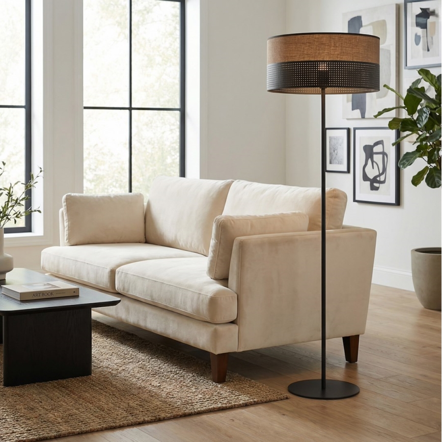 Lampadar KARBON 1xE27/15W/230V negru/maro