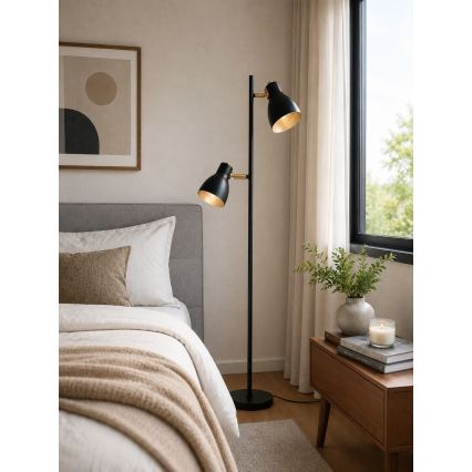 Lampadar LED 1xE27/7W/230V 2700K negru
