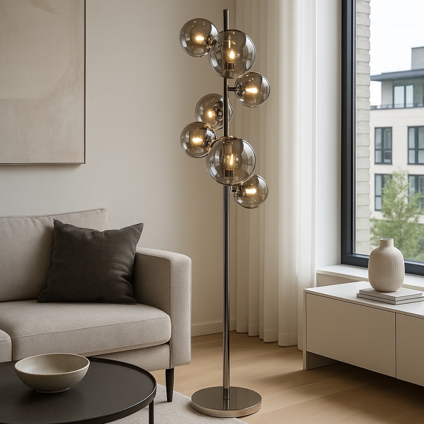 Lampadar LED Brilagi MILLA 7xG9/3W/230V crom lucios/fumuriu