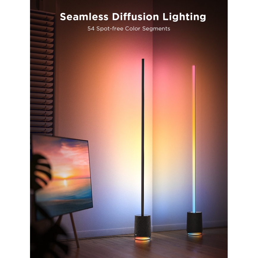 Lampadar LED dimabil cu difuzor Govee Pro RGBICWW 2200-6500K Wi-Fi + telecomandă