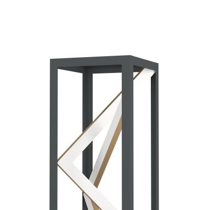 Lampadar LED dimabil Eglo LED/23W/230V 2700-6500K negru/auriu + telecomandă